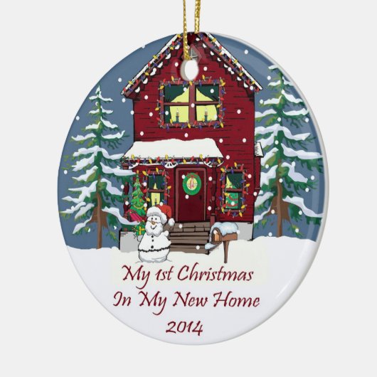 2014私の新しい家のクリスマス セラミックオーナメント (左)