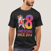 2014素晴らし年からダビングUnicorn B Day 8年 Tシャツ (正面)