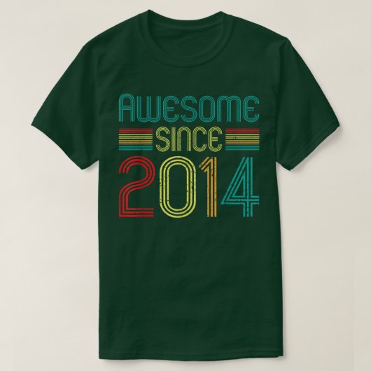 2014素晴らし年レトロ8歳ヴィンテージ8位B Tシャツ (デザイン正面)
