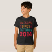 2014素晴らし年10月ヴィンテージ誕生日 Tシャツ (正面フル)