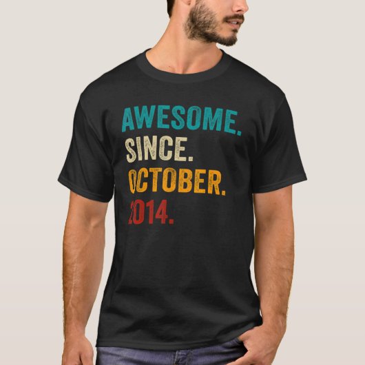 2014素晴らし年10月以来8誕生日8年 Tシャツ (正面)