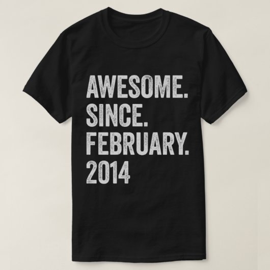 2014素晴らし年2月9日誕生日1 Tシャツ (デザイン正面)