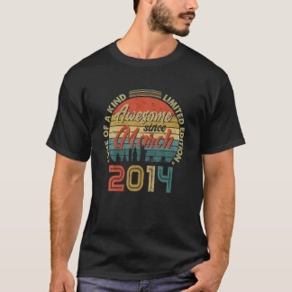 2014素晴らし年3月ヴィンテージ8誕生日以降 Tシャツ