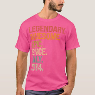 2014素晴らし年7月8日の誕生日から伝説的な叙事詩 Tシャツ