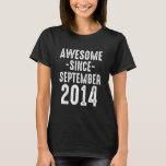 2014素晴らし年9月以来の子供たち孫娘8th tシャツ<br><div class="desc">2014素晴らし年9月以来の子供たち孫娘8誕生日。</div>