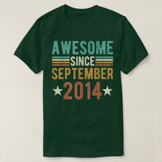 2014素晴らし年9月以来、8歳8t tシャツ (デザイン正面)