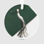 2014緑の卒業の帽子のクラス オーナメント (裏面)