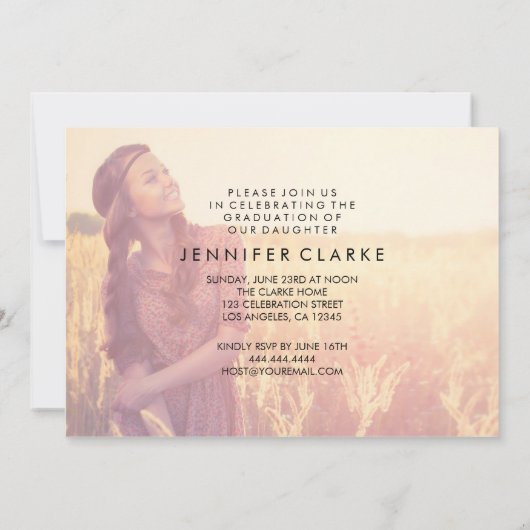 2014金ゴールド卒業パーティー招待状 招待状 (裏面)