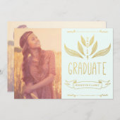 2014金ゴールド卒業パーティー招待状 招待状 (正面/裏面)