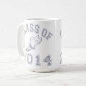2014陸上競技の灰色2のクラス コーヒーマグカップ (正面左)