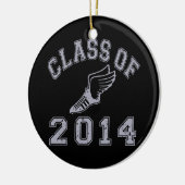 2014陸上競技-灰色2のクラス セラミックオーナメント (左)