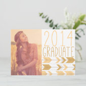 2014 モダンな卒業パーティー招待状 招待状 (スタンド正面)