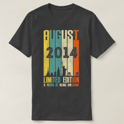 2014 威厳がある T 6歳2014誕生日ギフト Tシャツ (デザイン正面)