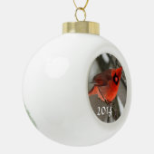 2014（鳥）ショウジョウコウカンチョウオーナメント セラミックボールオーナメント (左)