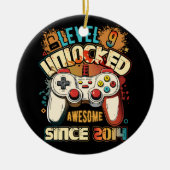 2014 9誕生日G以素晴らし降のレベル9のロック解除 セラミックオーナメント (正面)