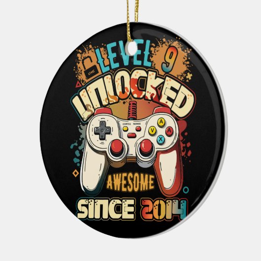 2014 9誕生日G以素晴らし降のレベル9のロック解除 セラミックオーナメント (左)