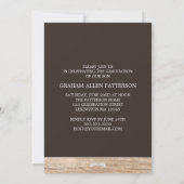 2014 Country Wood ラスティック卒業招待状 招待状 (裏面)