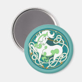 2014 Mink Nest Unicorn Magnet-Geen/ティール(緑がかった色)/Wh マグネット (正面/裏面)