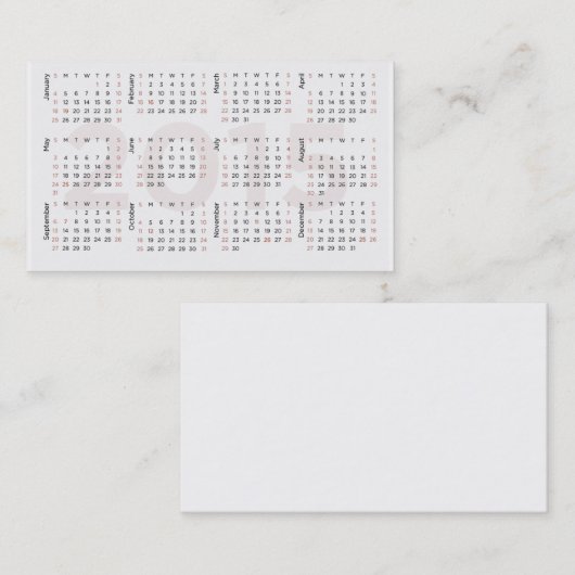 2015のカレンダーの名刺 名刺 (正面/裏面)