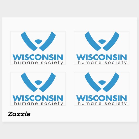 2015ウィスコンシン人間社会ロゴ 長方形シール (シート)