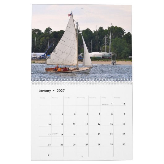 2015カレンダーを競争させるクラシック カレンダー (1月 2027)