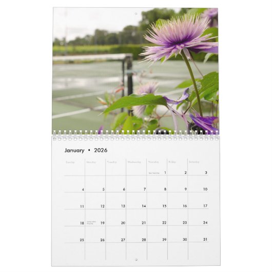 2015カレンダー:  テニスのイメージ カレンダー (1月 2026)