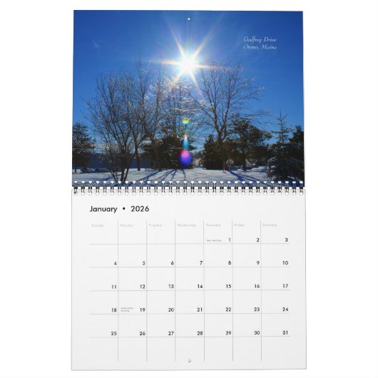 2015カレンダー-メインの自然場面 カレンダー (1月 2026)