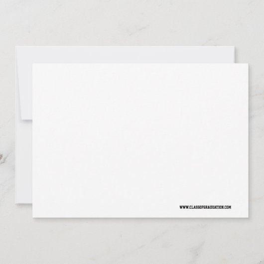 2015グレーブラック写真卒業パーティーのクラス 招待状 (裏面)