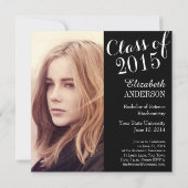 2015シンプル年卒業招待状 招待状 (裏面)