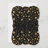 2015モダン金ゴールドブラック卒業パーティー招待状 招待状 (裏面)