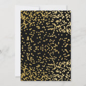 2015モダン金ゴールドブラック卒業パーティー招待状 招待状 (裏面)