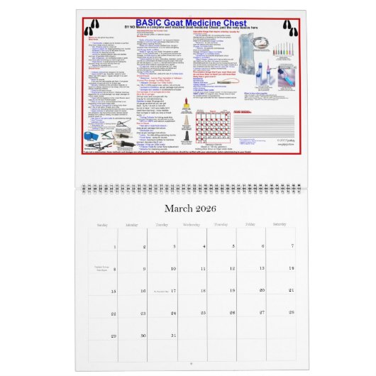 2015ヤギのカレンダーGoatPediaヤギの所有者ガイド カレンダー (3月 2026)