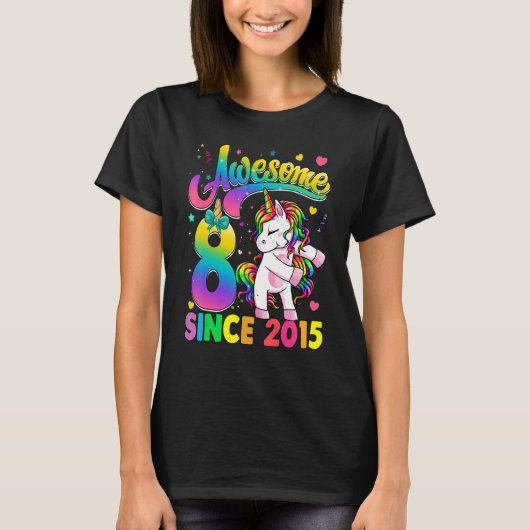 2015年から8歳の子供たちUnicorn 8th B Tシャツ (正面)