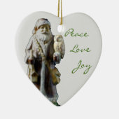 2015年のサンタ及びフクロウのヴィンテージの陶磁器のオーナメント セラミックオーナメント (右)