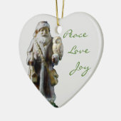 2015年のサンタ及びフクロウのヴィンテージの陶磁器のオーナメント セラミックオーナメント (左)