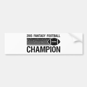 2015年のファンタジーのフットボールのチャンピオン1 バンパーステッカー