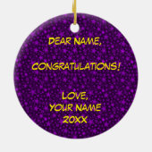 2015年の卒業のクラス セラミックオーナメント (裏面)