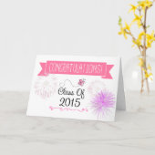 2015年の卒業カードのクラス(彼女のために) カード (黄色い花)