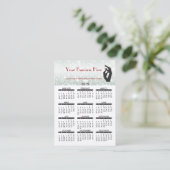 2015年の名刺のカレンダーのネイルサロン 名刺 (スタンド正面)