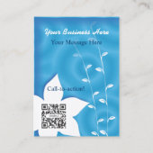 2015年の名刺のカレンダーの青のスパ 名刺 (裏面)