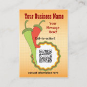 2015年の名刺のカレンダーのMexicineの料理 名刺 (裏面)