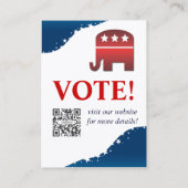 2015年の名刺のカレンダー象の共和党員 名刺 (裏面)