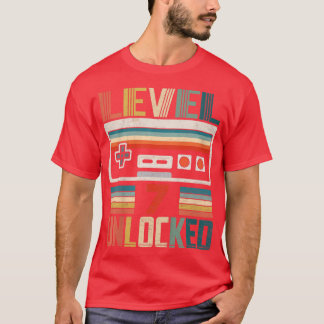 2015年の最高のキッズアンロックされたレベル7誕生日ギフトV Tシャツ