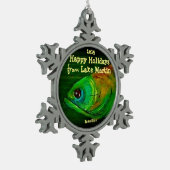 2015年の湖のマーティンの魚の休日の記念品のオーナメント スノーフレークピューターオーナメント (左)