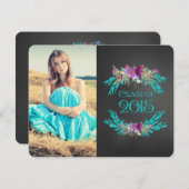 2015年のChalkboardクラス卒業 招待状 (正面/裏面)