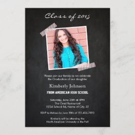 2015年のClass of 2015 Chalkboardの卒業招待状 招待状