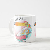 2015年のSilkenfestのロゴのマグ コーヒーマグカップ (正面左)