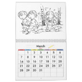 2015年カスタムのカレンダーの色のペー子供へジ カレンダー (3月 2027)
