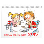 2015年カスタムのカレンダーの色のペー子供へジ カレンダー (カバー)