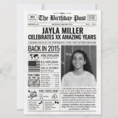 2015年カスタム新聞紙誕生日カード、トレンド シーズンカード (正面)